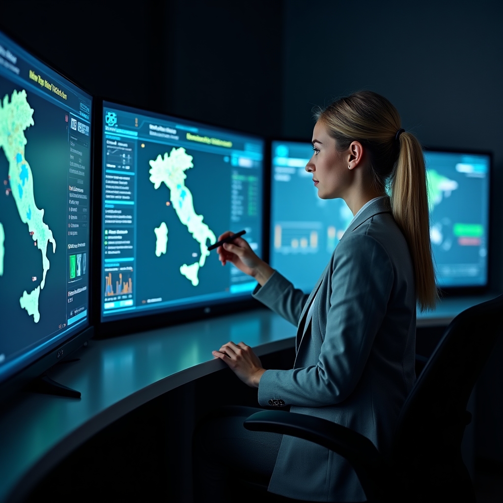 Schermata di monitoraggio remoto della piattaforma QyxavmorHub